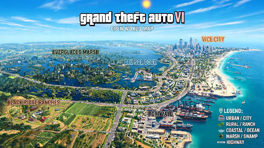 How Big Is GTA 6 Map? Full Size, Locations & Playable Area Guide